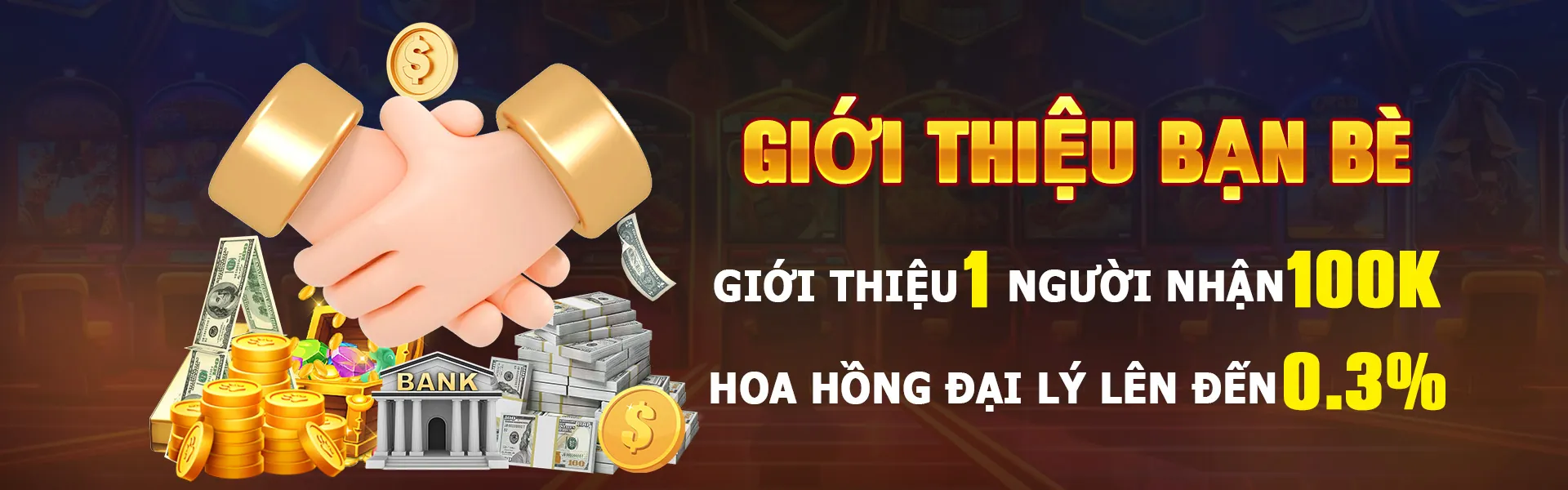 Hình ảnh chính của luck8 nổ hũ với các biểu tượng slot game và hiệu ứng nổ hũ vàng rực rỡ